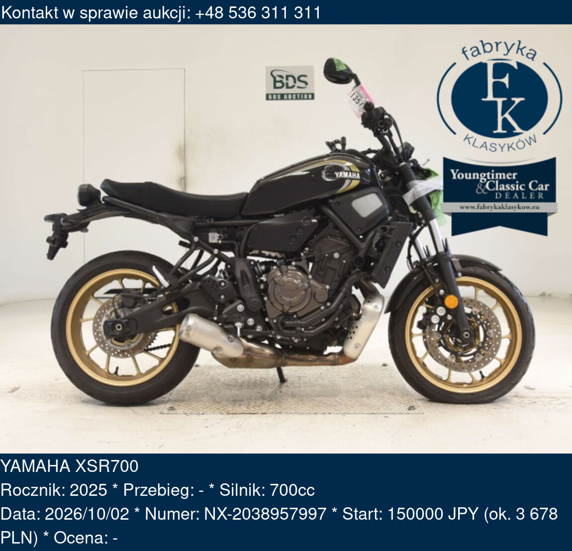 YAMAHA XSR700 2025 - zdjęcie 2