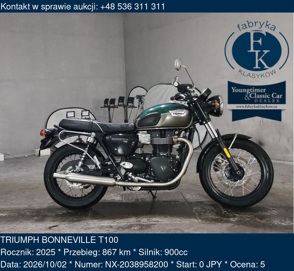 TRIUMPH BONNEVILLE T100 2025 - zdjęcie 2