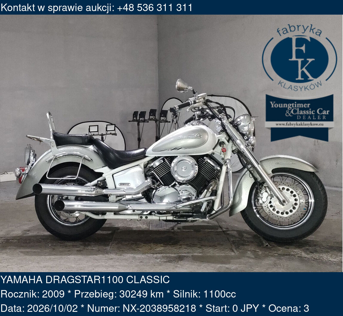 YAMAHA DRAGSTAR1100 CLASSIC 2009 - zdjęcie 2
