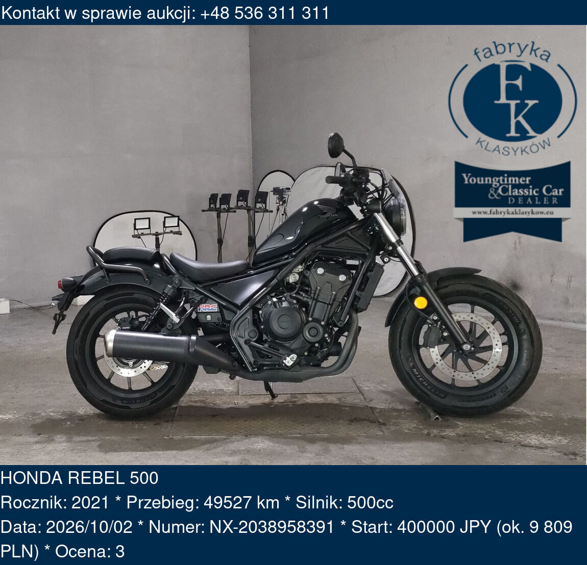 HONDA REBEL 500 2021 - zdjęcie 2