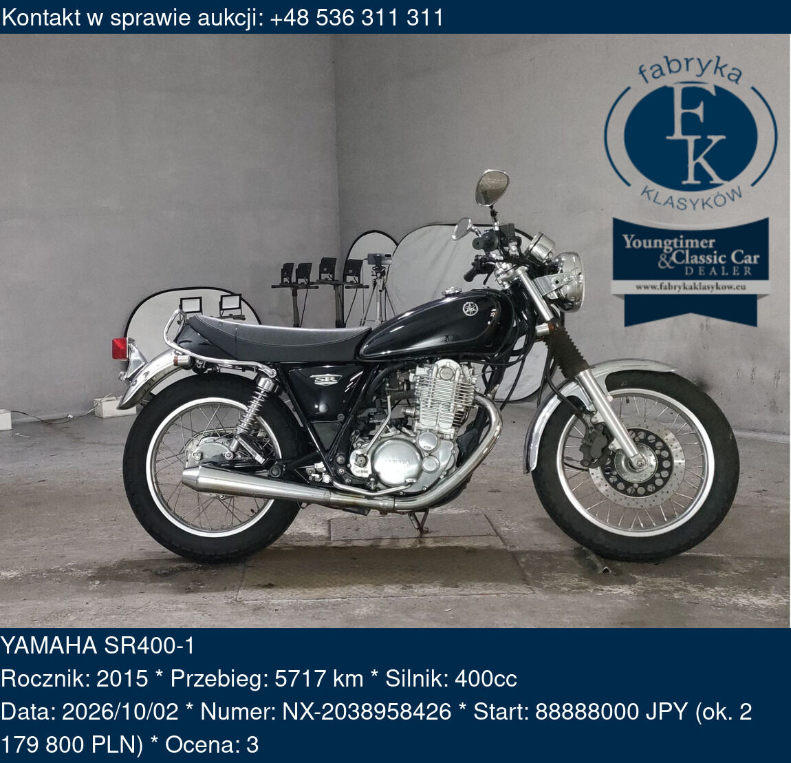 YAMAHA SR400-1 2015 - zdjęcie 2