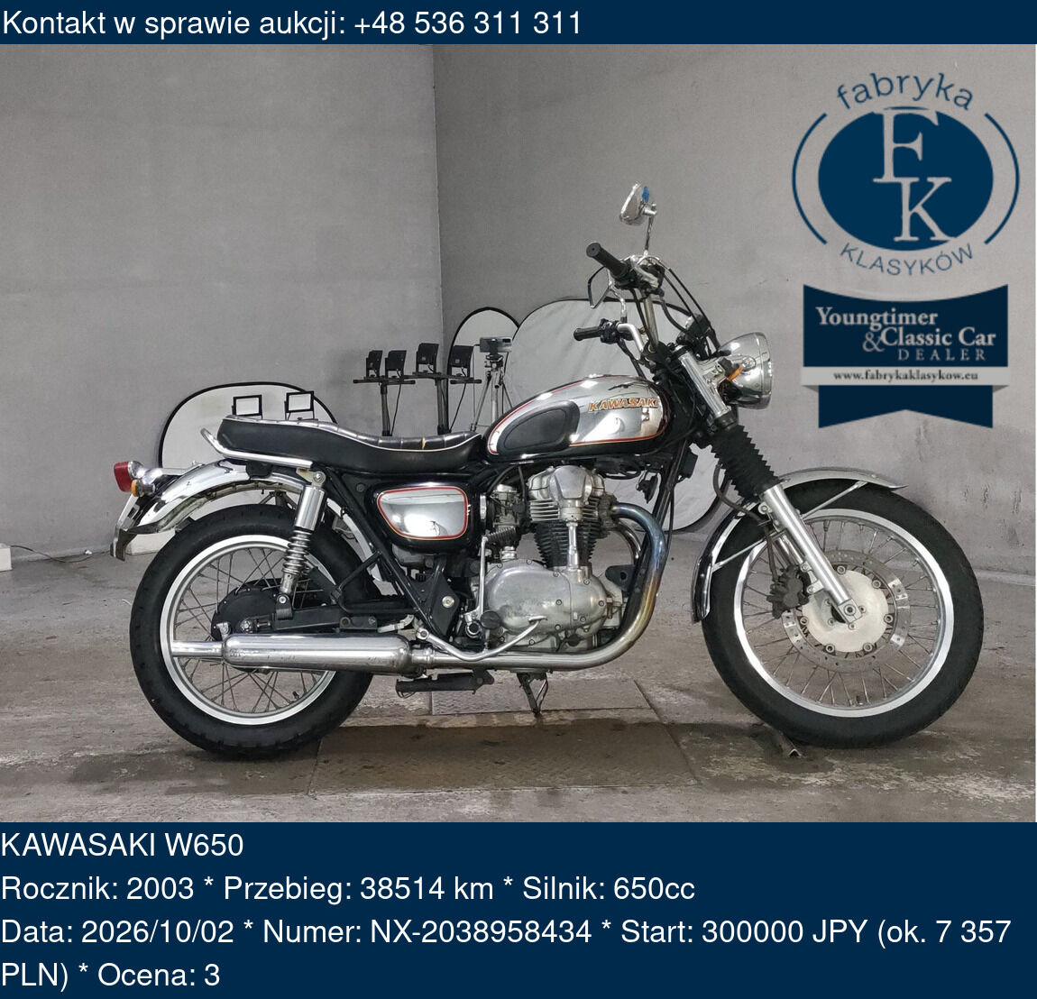 KAWASAKI W650 2003 - zdjęcie 2