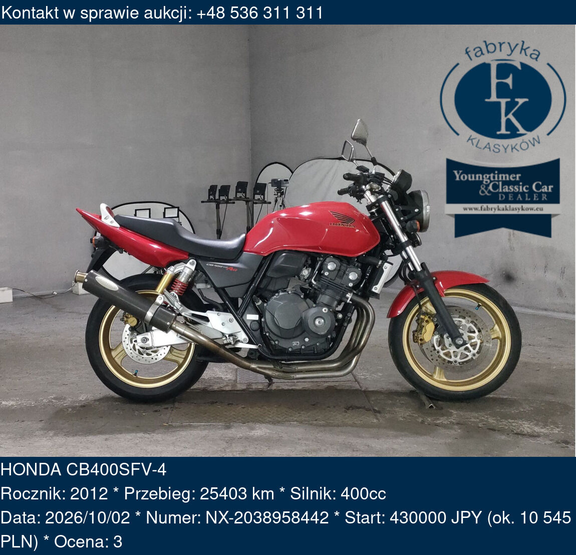 HONDA CB400SFV-4 2012 - zdjęcie 2