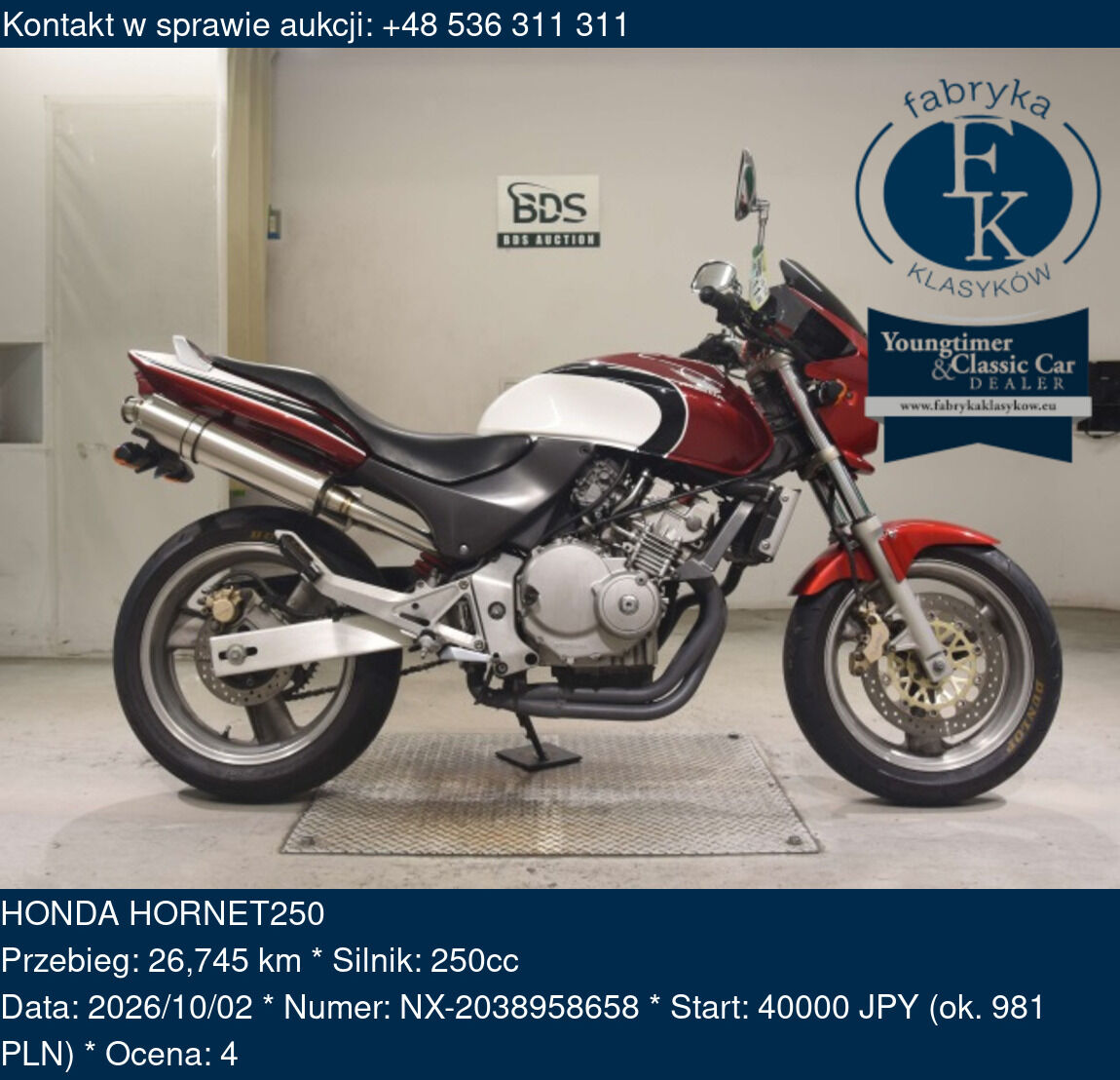HONDA HORNET250  - zdjęcie 2