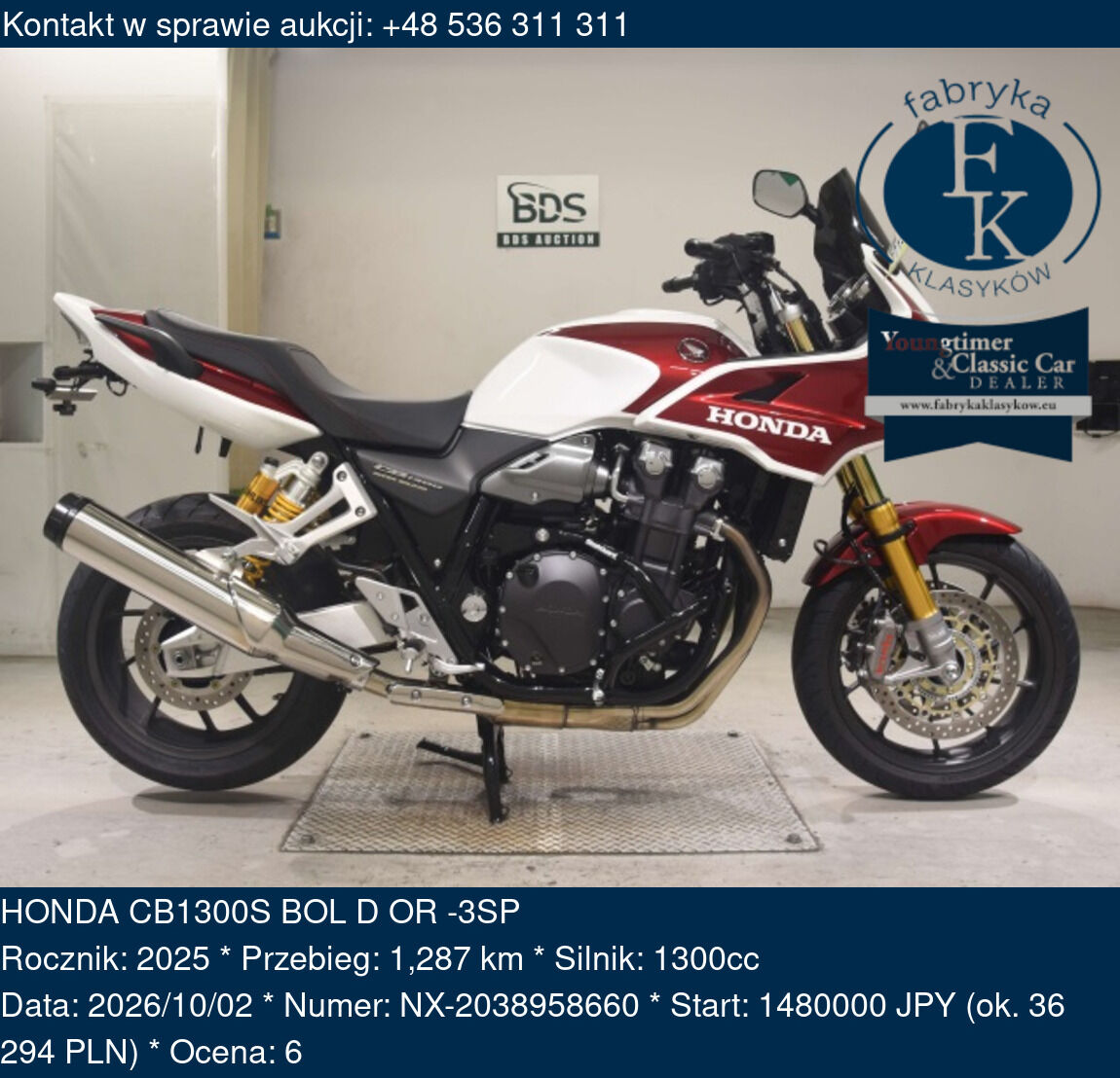 HONDA CB1300S BOL D OR -3SP 2025 - zdjęcie 2