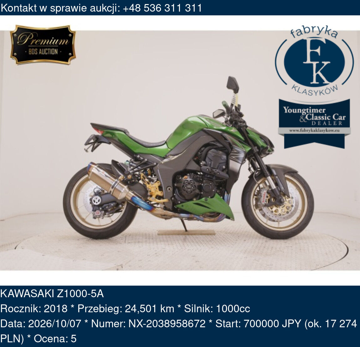 KAWASAKI Z1000-5A 2018 - zdjęcie 2