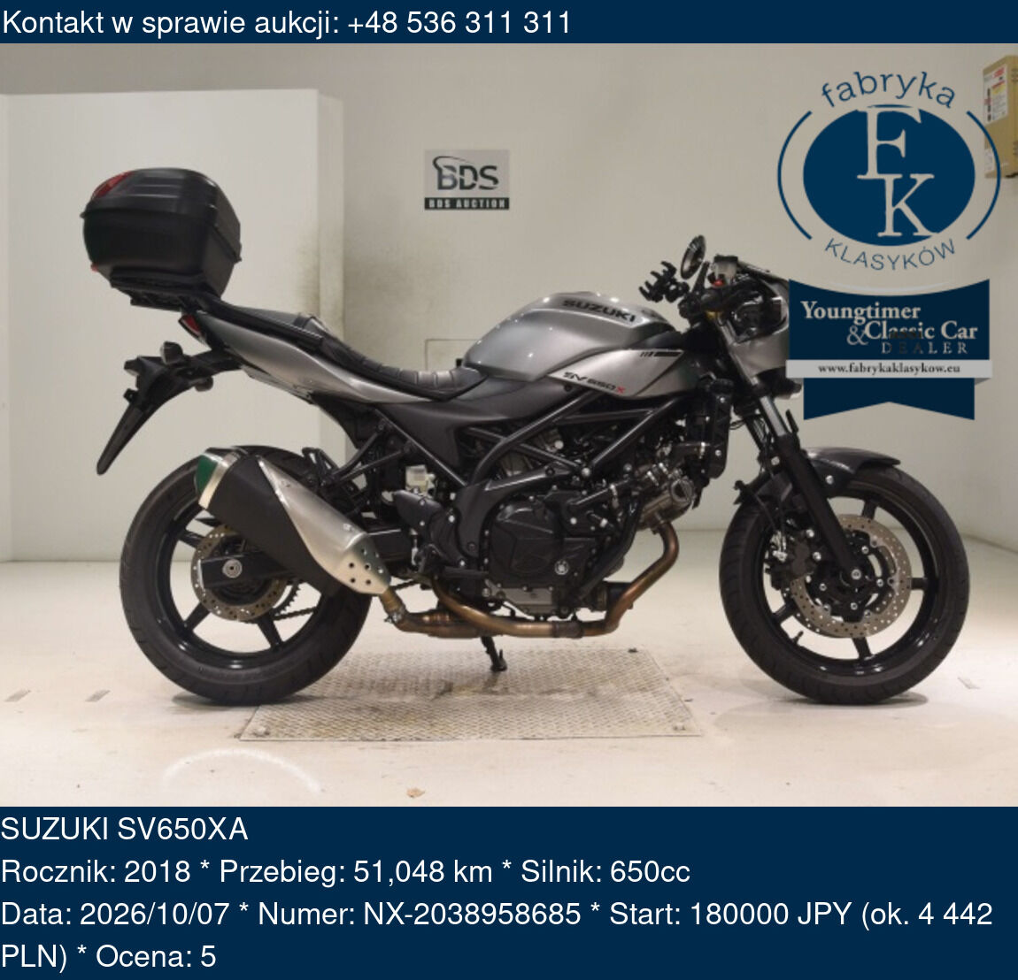 SUZUKI SV650XA 2018 - zdjęcie 2