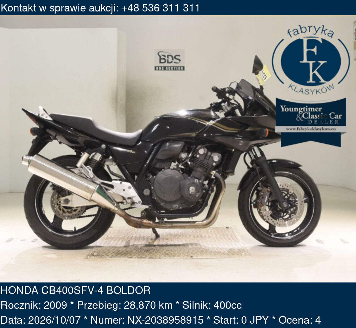 HONDA CB400SFV-4 BOLDOR 2009 - zdjęcie 2