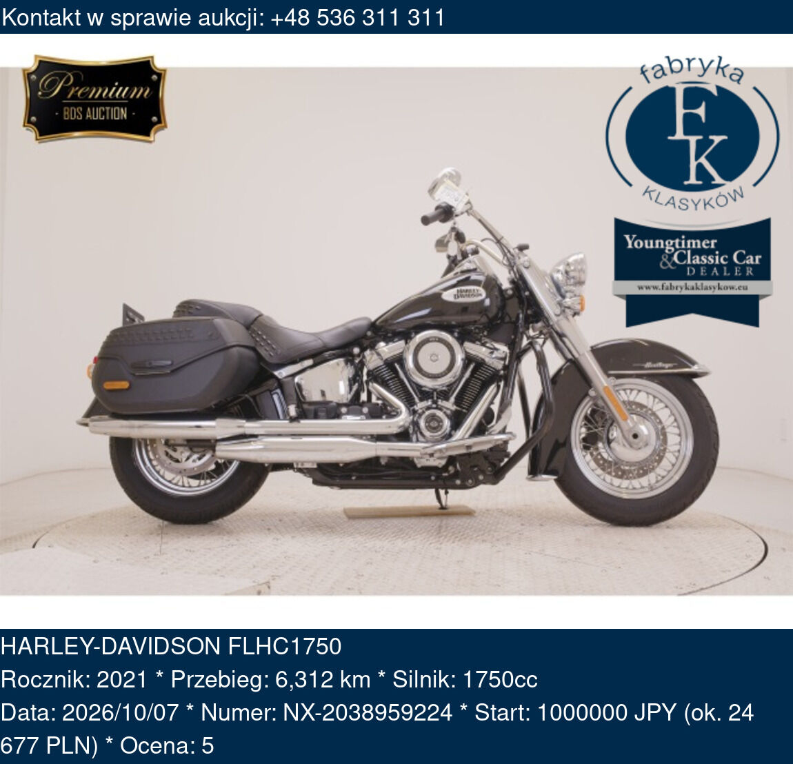 HARLEY-DAVIDSON FLHC1750 2021 - zdjęcie 2