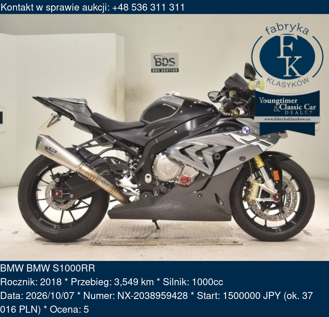 BMW BMW S1000RR 2018 - zdjęcie 2