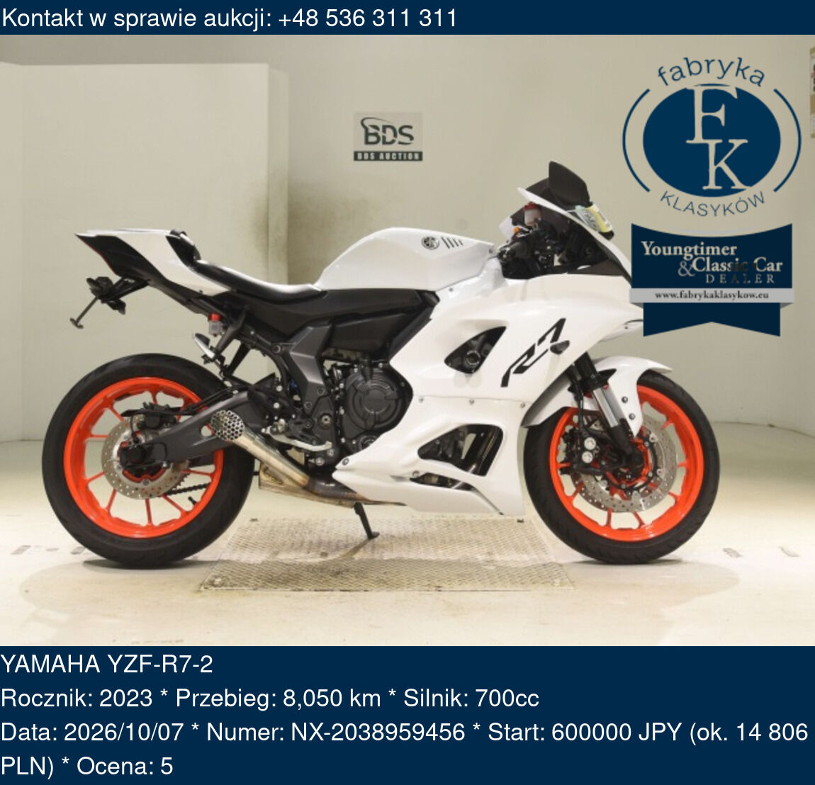 YAMAHA YZF-R7-2 2023 - zdjęcie 2