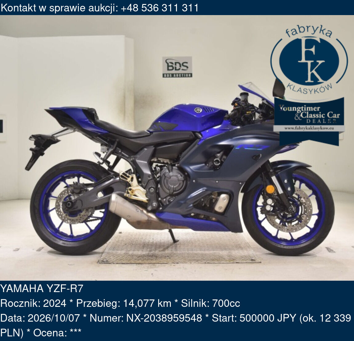YAMAHA YZF-R7 2024 - zdjęcie 2