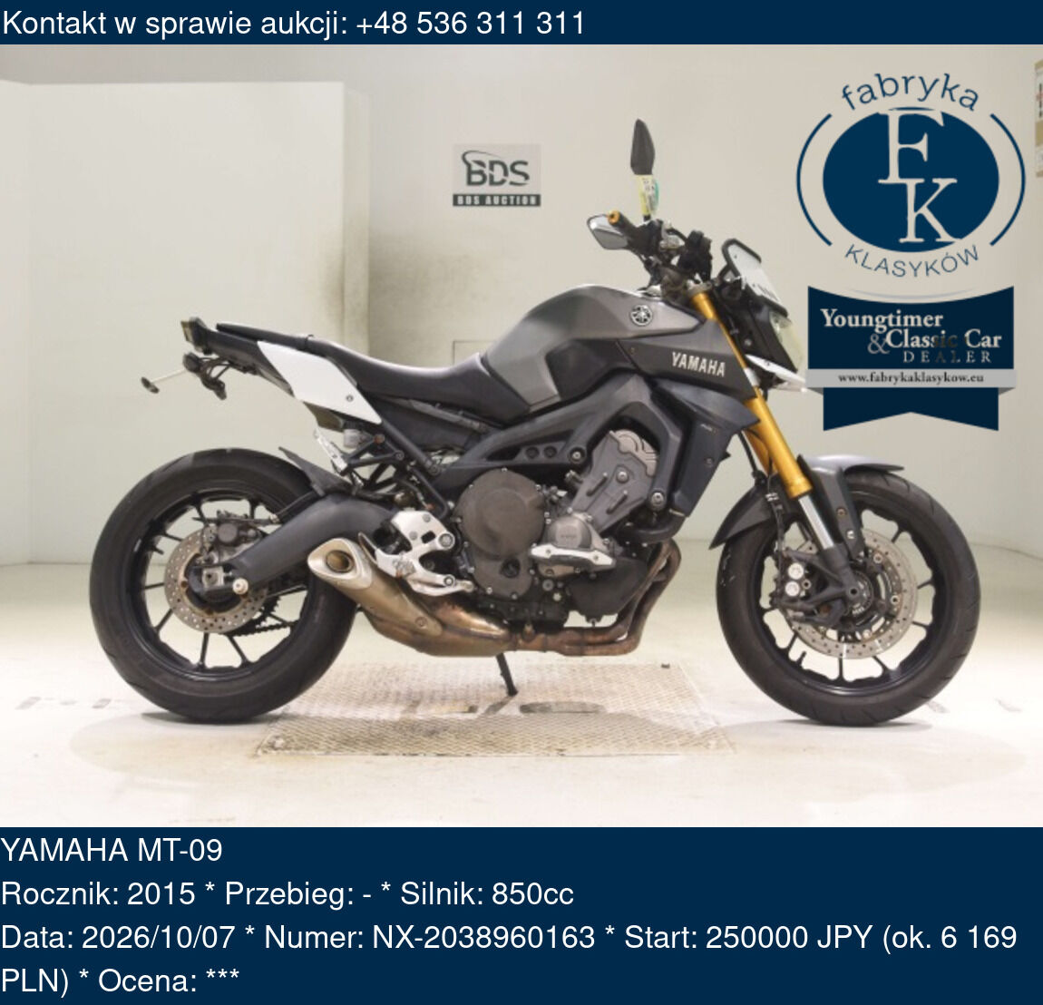 YAMAHA MT-09 2015 - zdjęcie 2