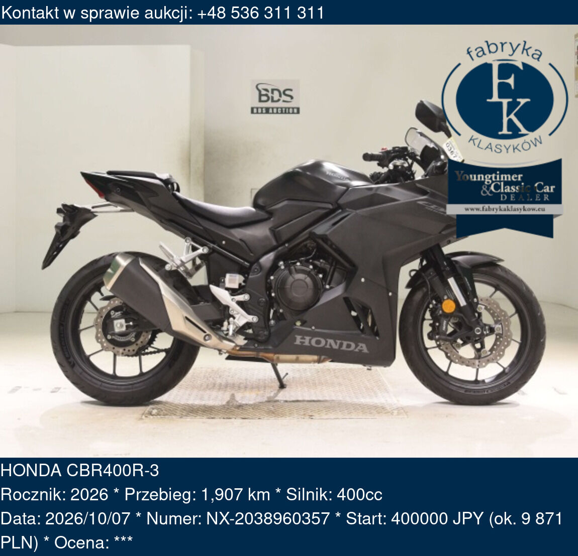 HONDA CBR400R-3 2026 - zdjęcie 2