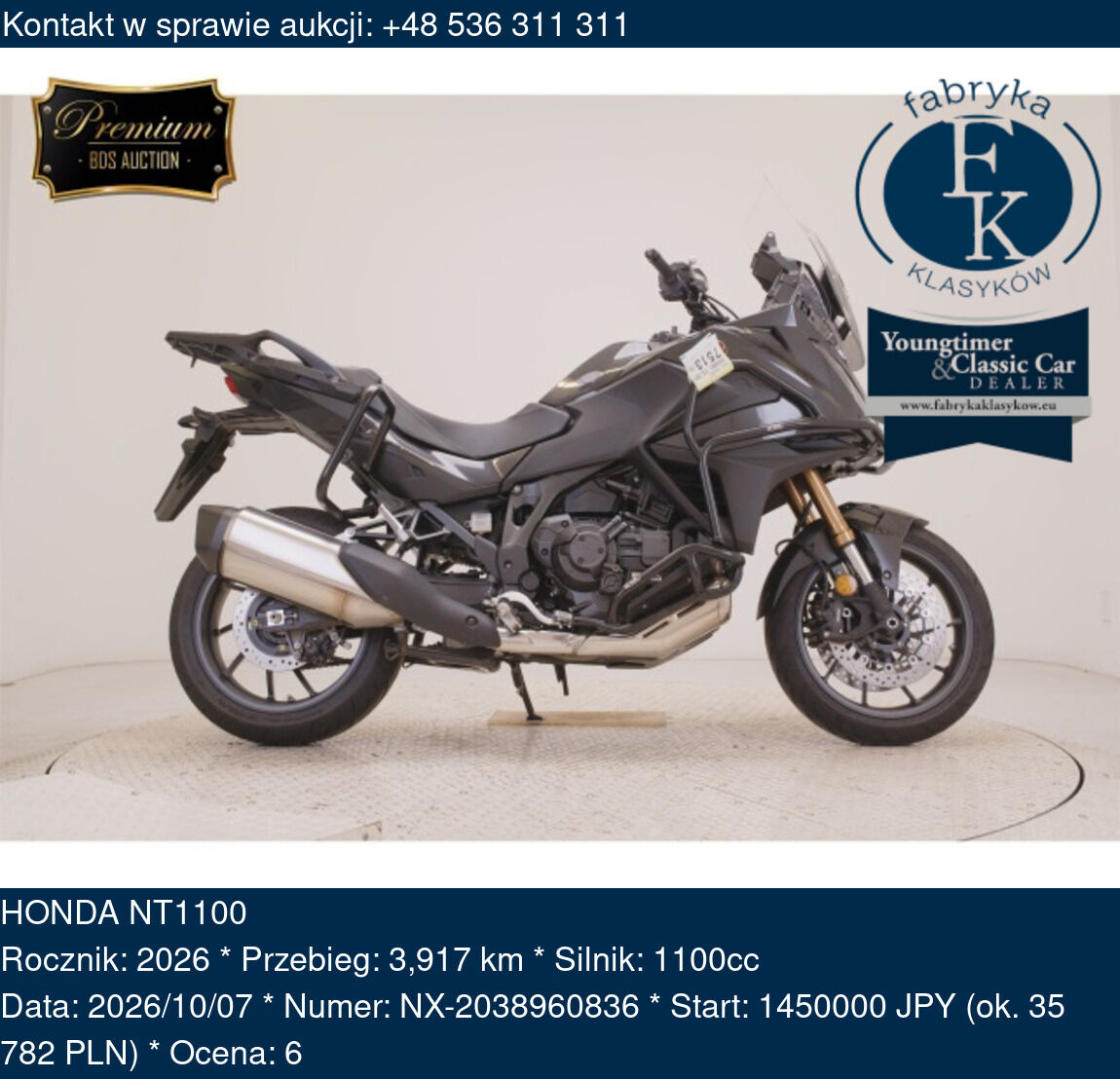 HONDA NT1100 2026 - zdjęcie 2