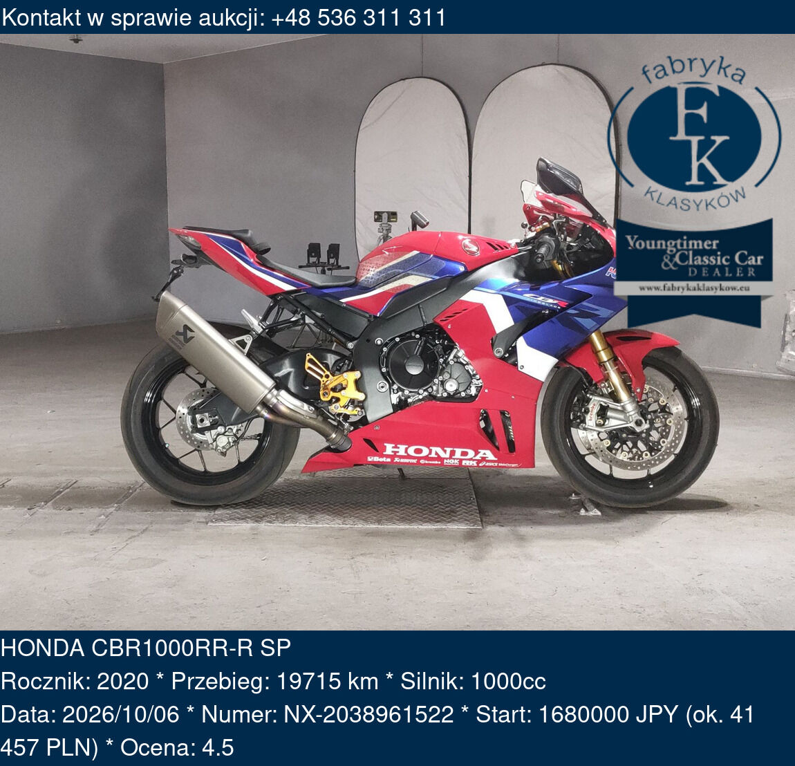 HONDA CBR1000RR-R SP 2020 - zdjęcie 2