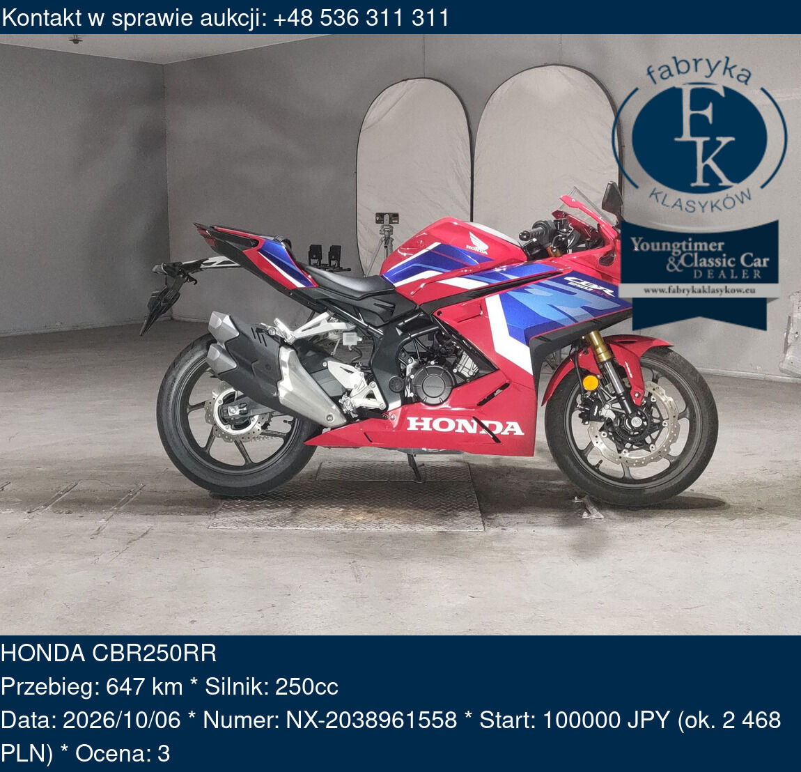 HONDA CBR250RR  - zdjęcie 2