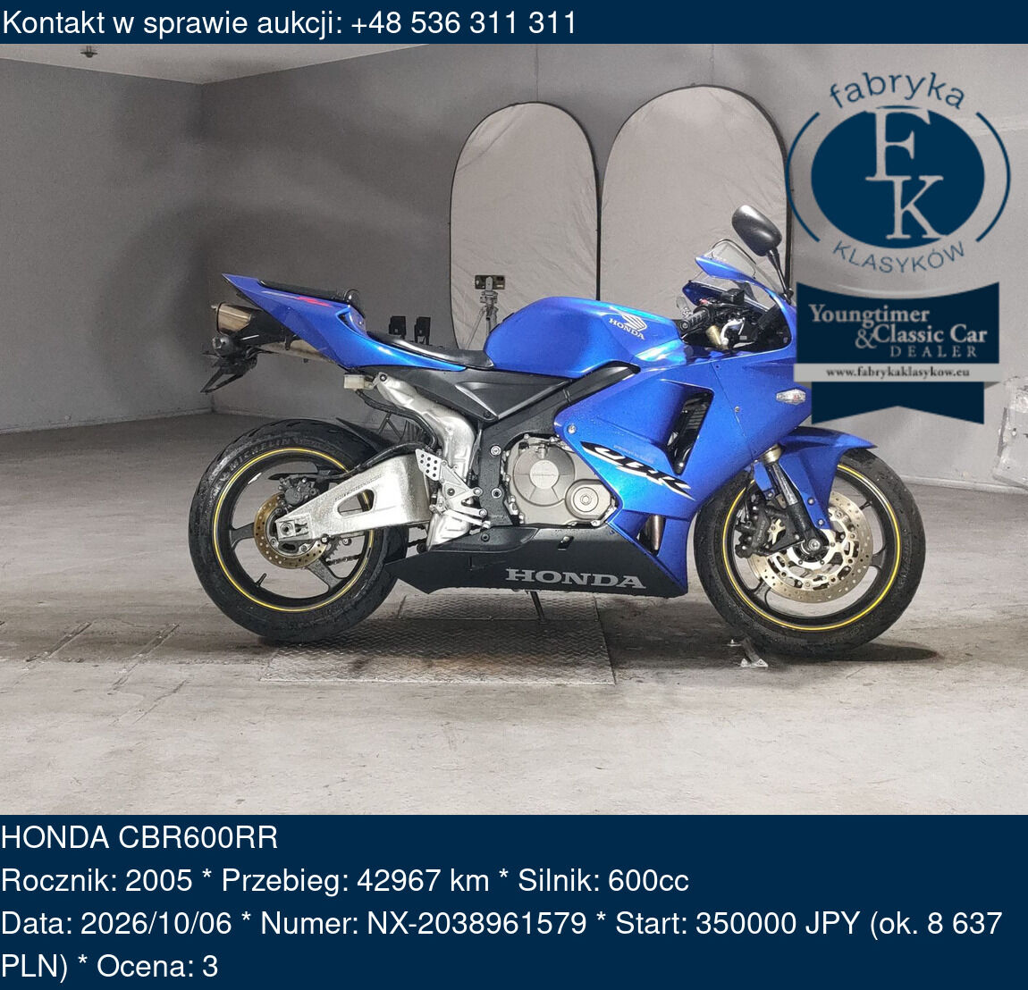 HONDA CBR600RR 2005 - zdjęcie 2