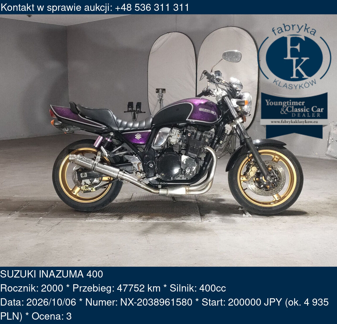SUZUKI INAZUMA 400 2000 - zdjęcie 2