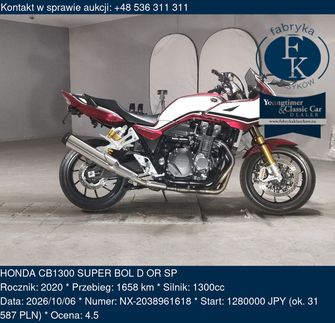 HONDA CB1300 SUPER BOL D OR SP 2020 - zdjęcie 2