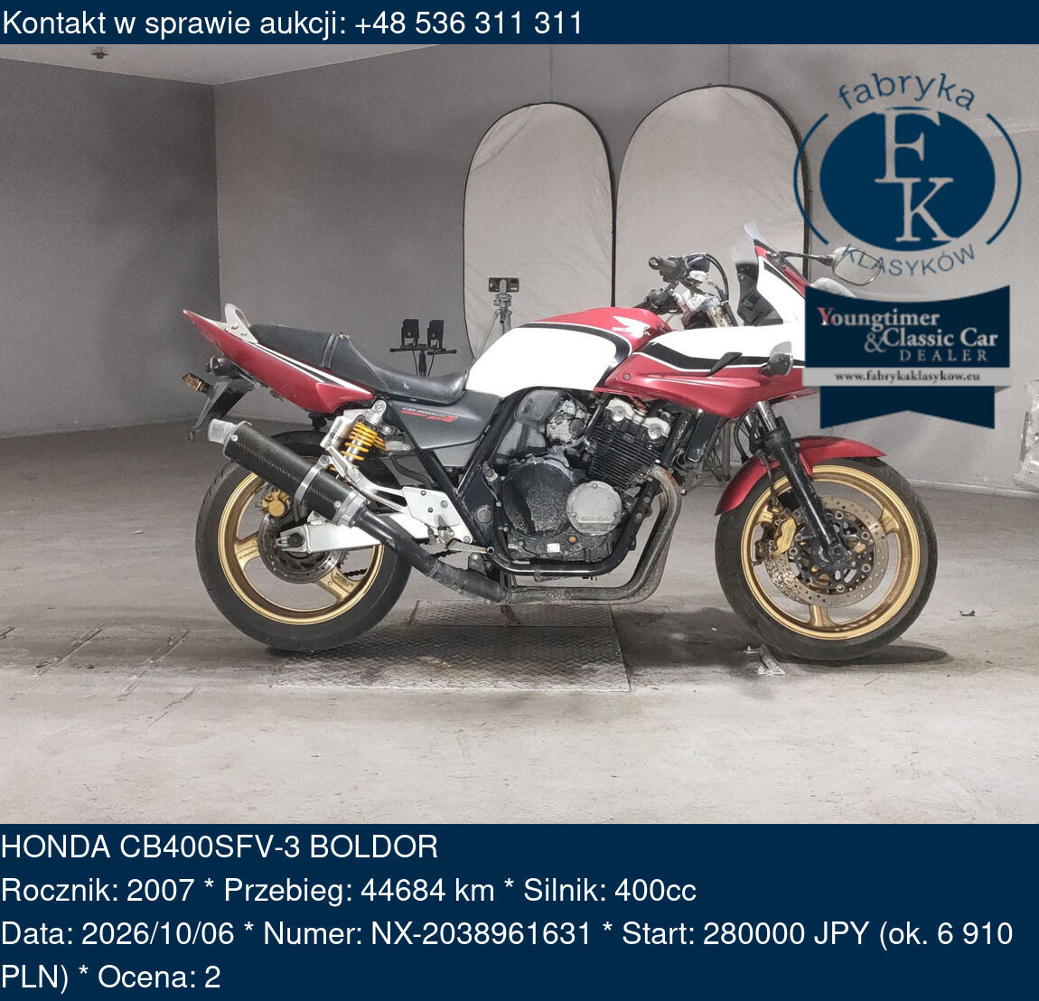 HONDA CB400SFV-3 BOLDOR 2007 - zdjęcie 2