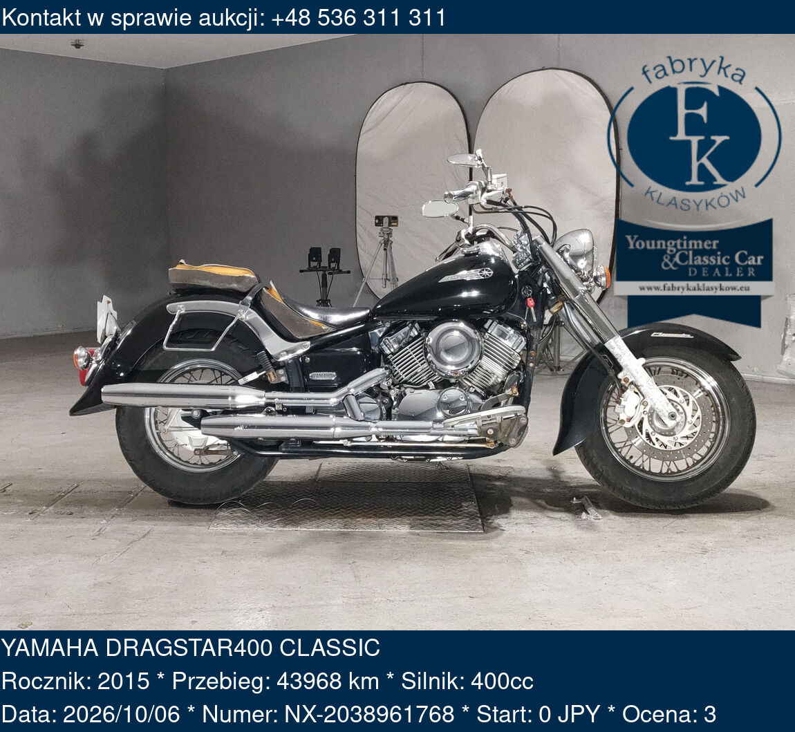 YAMAHA DRAGSTAR400 CLASSIC 2015 - zdjęcie 2