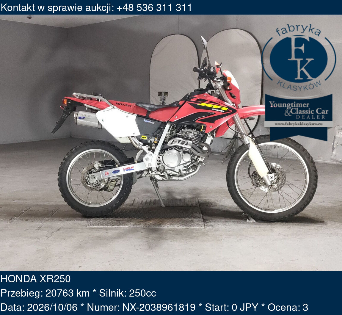 HONDA XR250 - zdjęcie 2