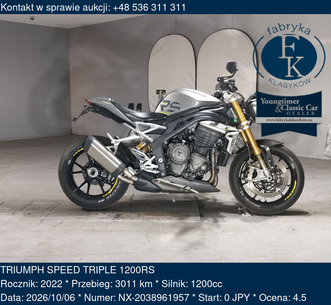 TRIUMPH SPEED TRIPLE 1200RS 2022 - zdjęcie 2