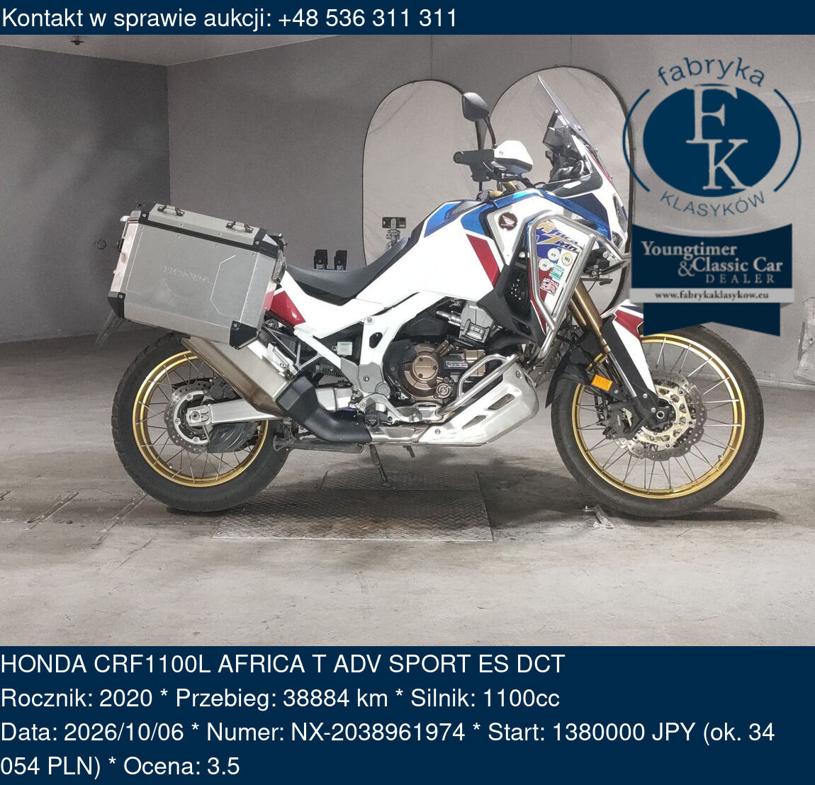 HONDA CRF1100L AFRICA T ADV SPORT ES DCT 2020 - zdjęcie 2