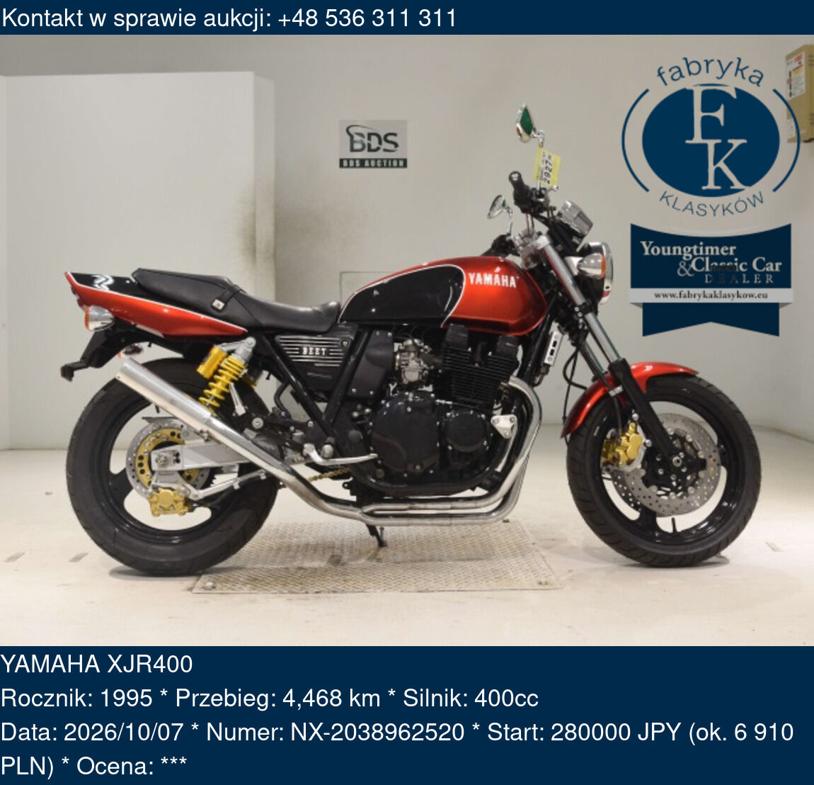 YAMAHA XJR400 1995 - zdjęcie 2
