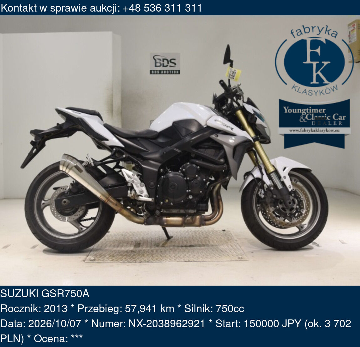 SUZUKI GSR750A 2013 - zdjęcie 2