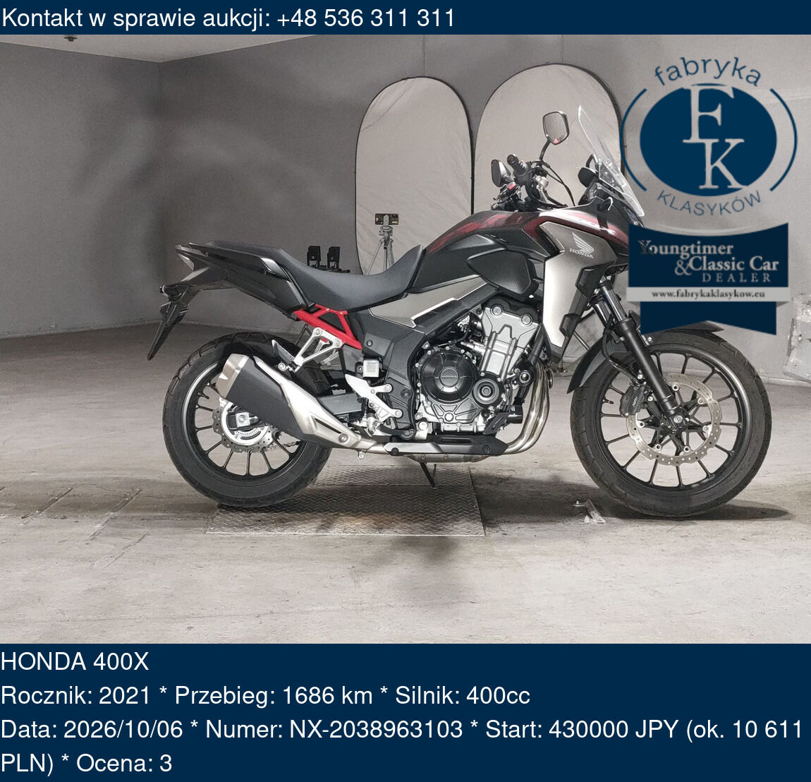 HONDA 400X 2021 - zdjęcie 2