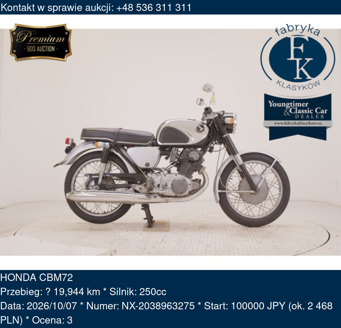 HONDA CBM72  - zdjęcie 2
