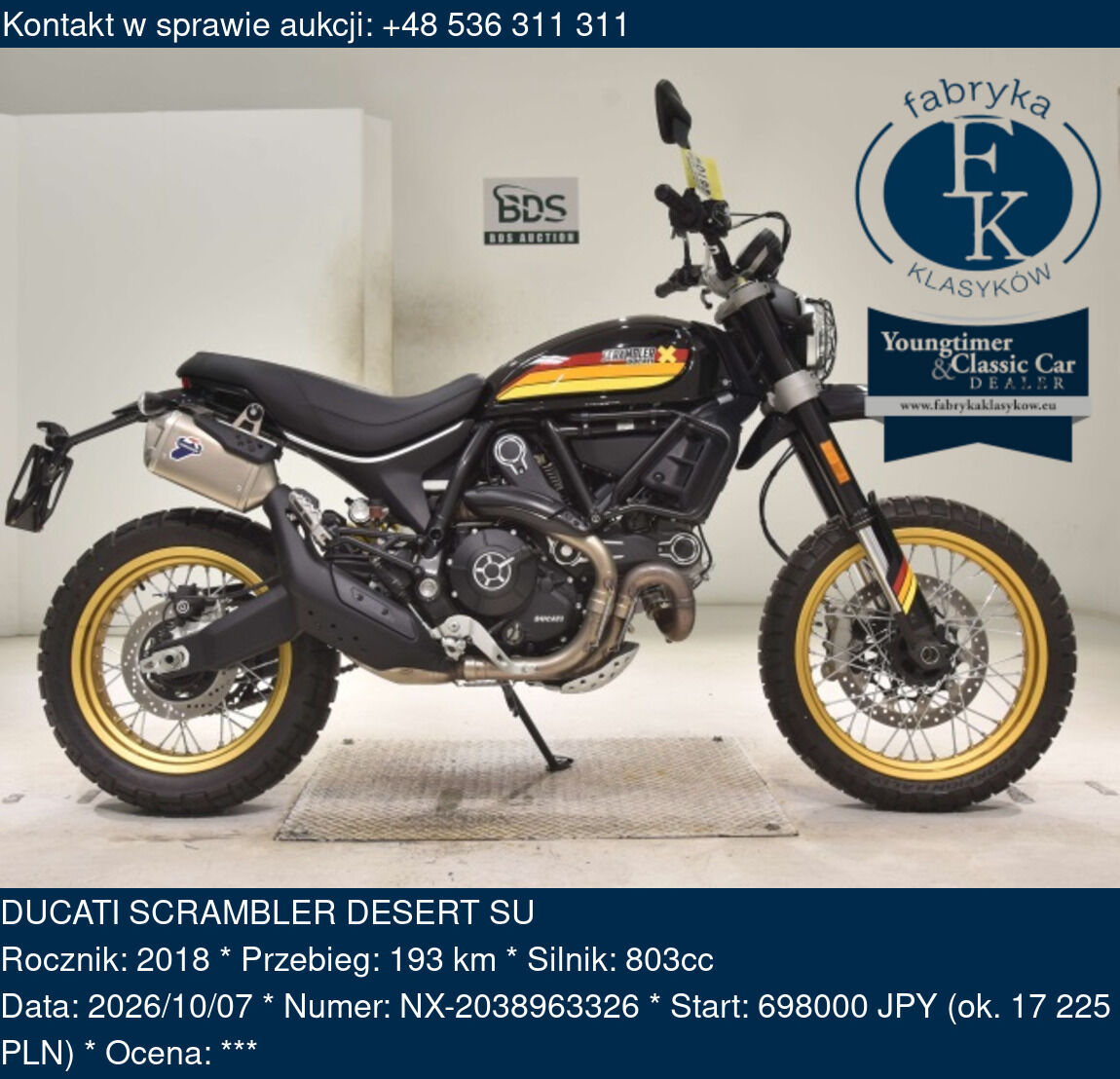 DUCATI SCRAMBLER DESERT SU 2018 - zdjęcie 2