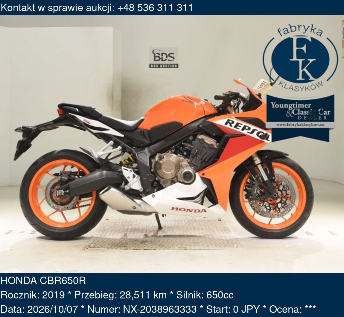 HONDA CBR650R 2019 - zdjęcie 2