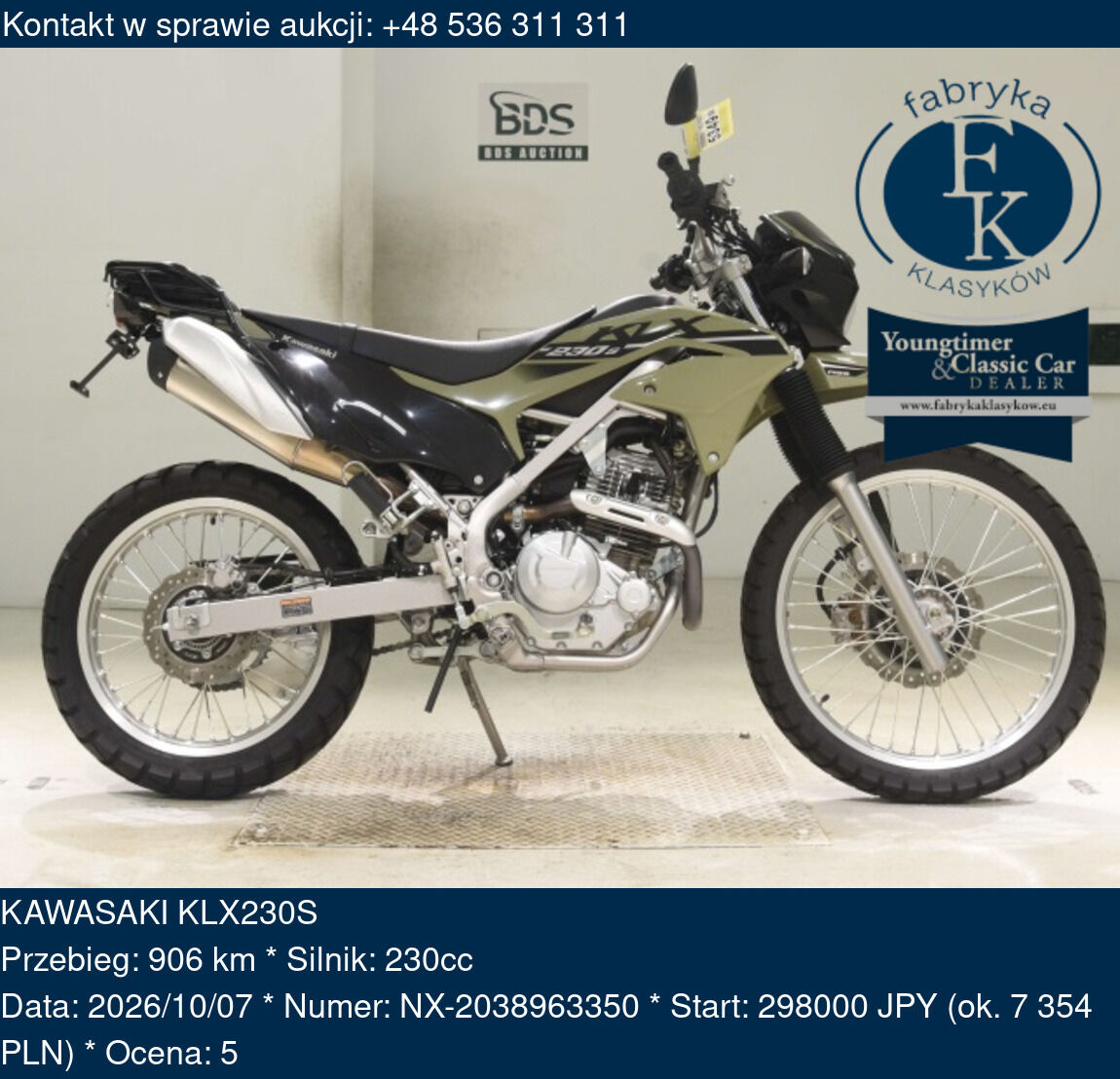 KAWASAKI KLX230S  - zdjęcie 2