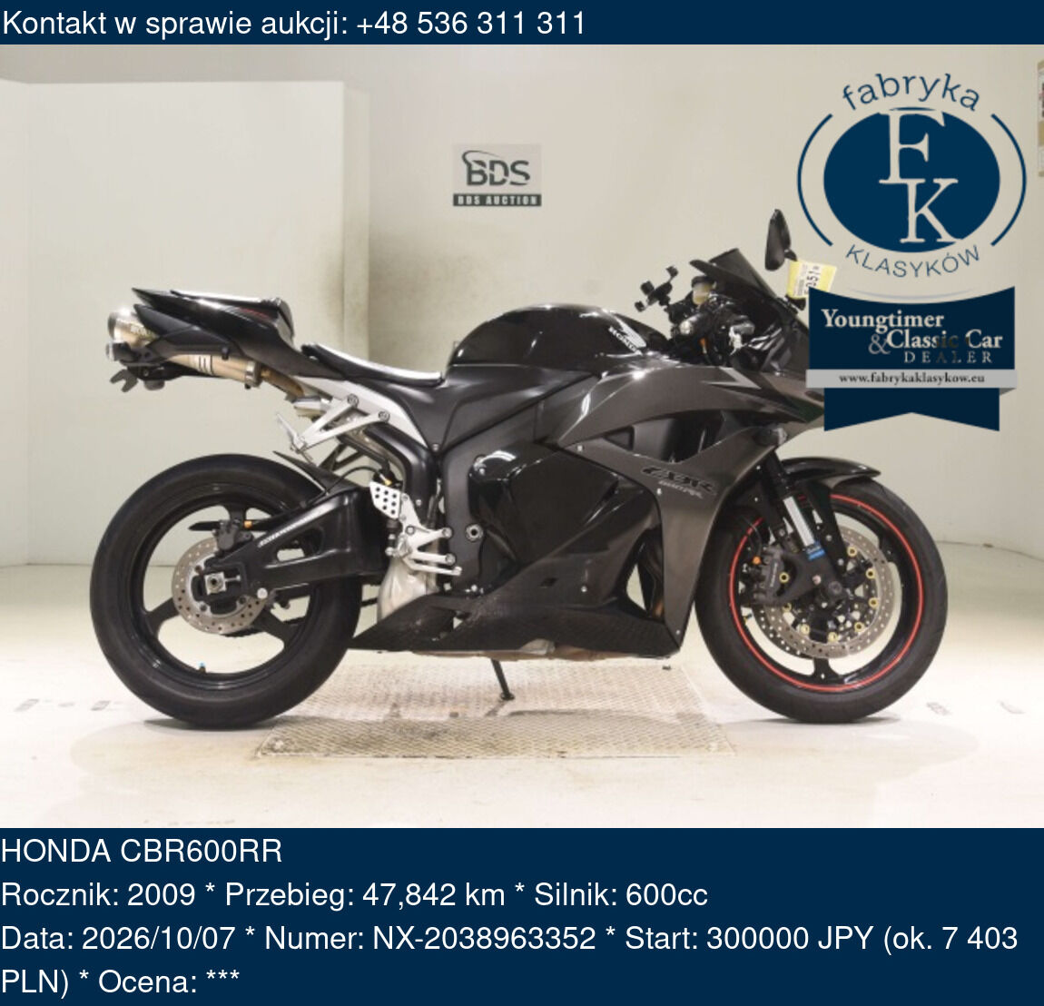 HONDA CBR600RR 2009 - zdjęcie 2