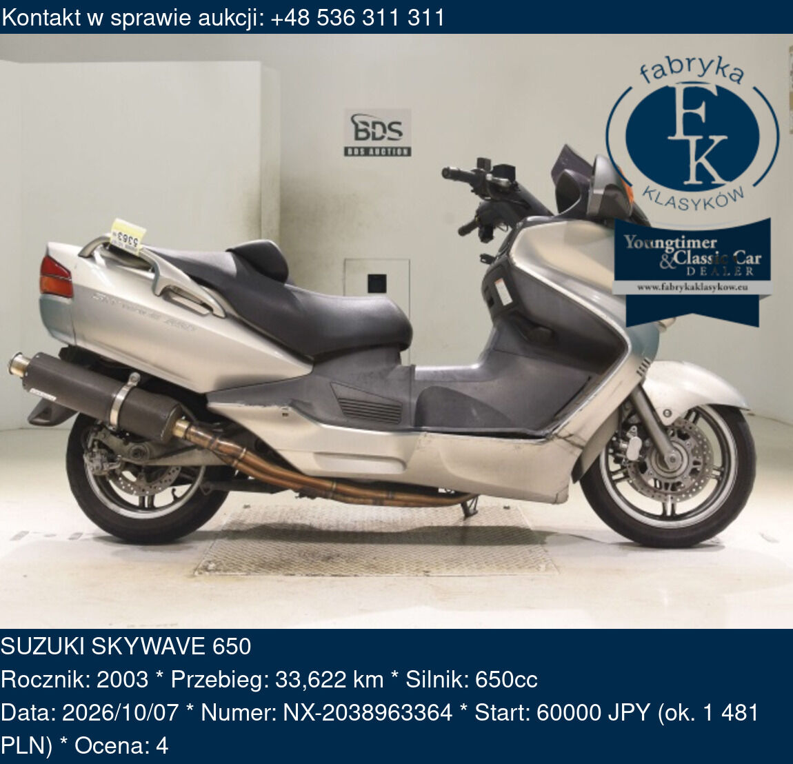 SUZUKI SKYWAVE 650 2003 - zdjęcie 2