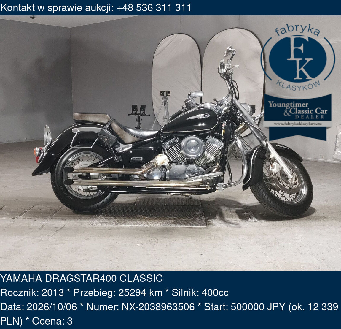 YAMAHA DRAGSTAR400 CLASSIC 2013 - zdjęcie 2