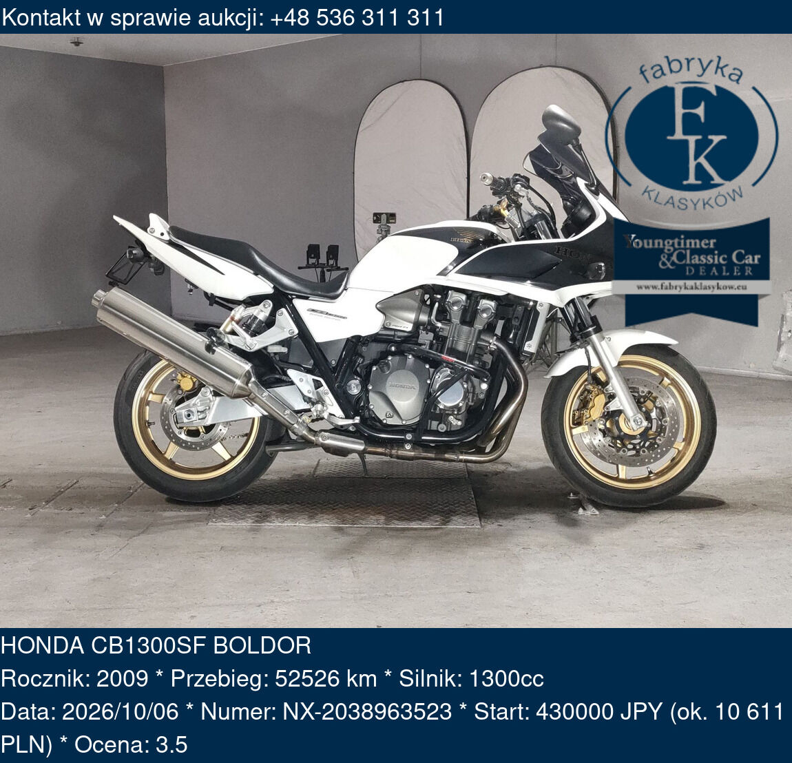 HONDA CB1300SF BOLDOR 2009 - zdjęcie 2