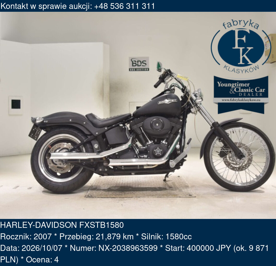 HARLEY-DAVIDSON FXSTB1580 2007 - zdjęcie 2