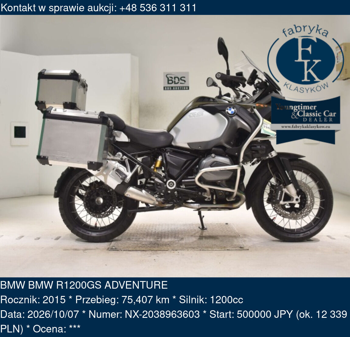 BMW BMW R1200GS ADVENTURE 2015 - zdjęcie 2