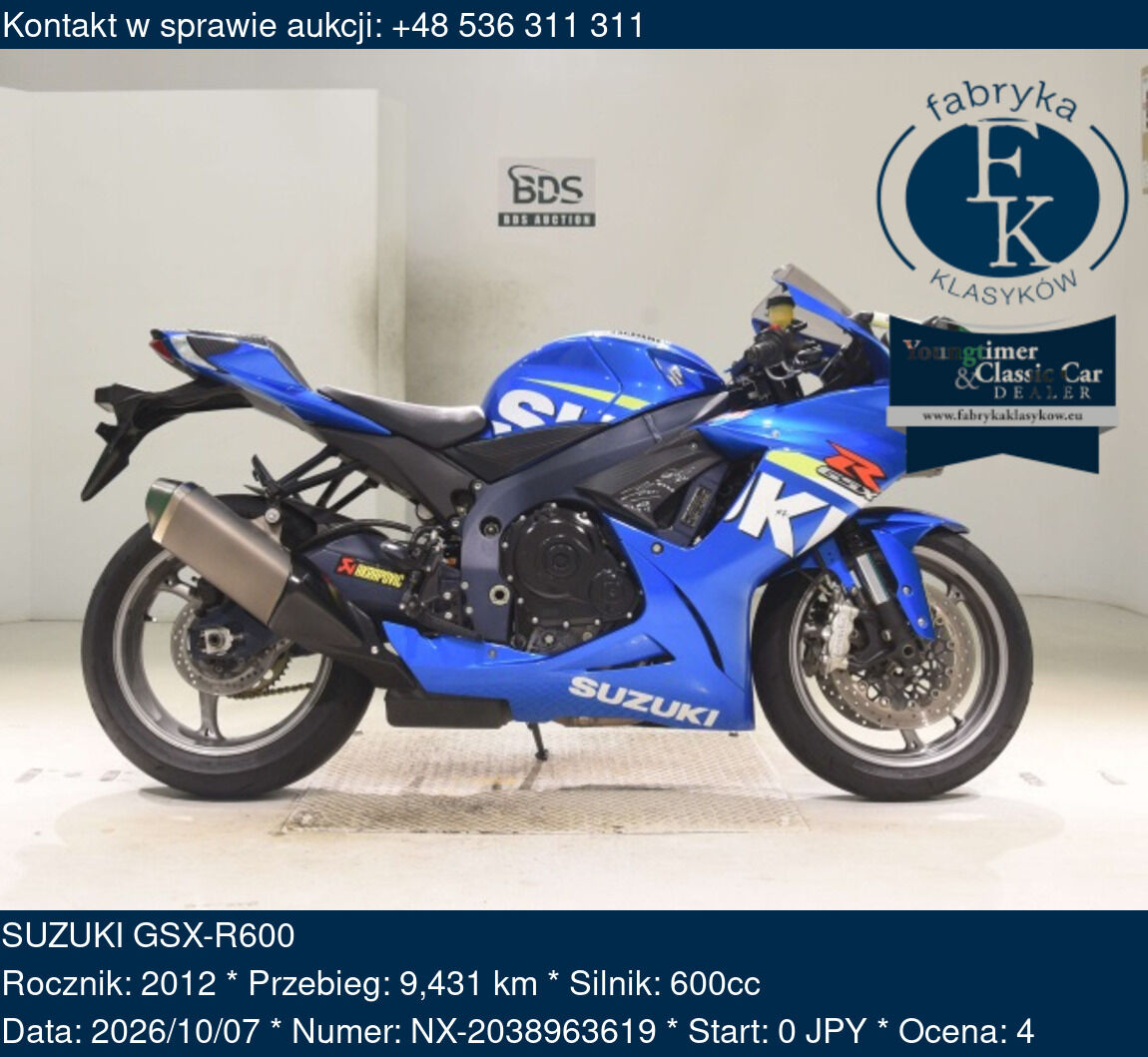 SUZUKI GSX-R600 2012 - zdjęcie 2