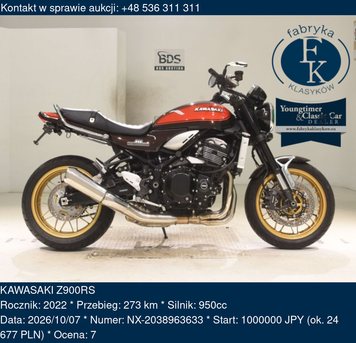 KAWASAKI Z900RS 2022 - zdjęcie 2
