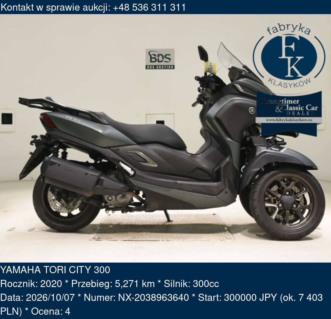 YAMAHA TORI CITY 300 2020 - zdjęcie 2
