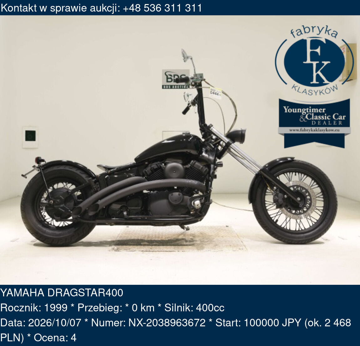 YAMAHA DRAGSTAR400 1999 - zdjęcie 2