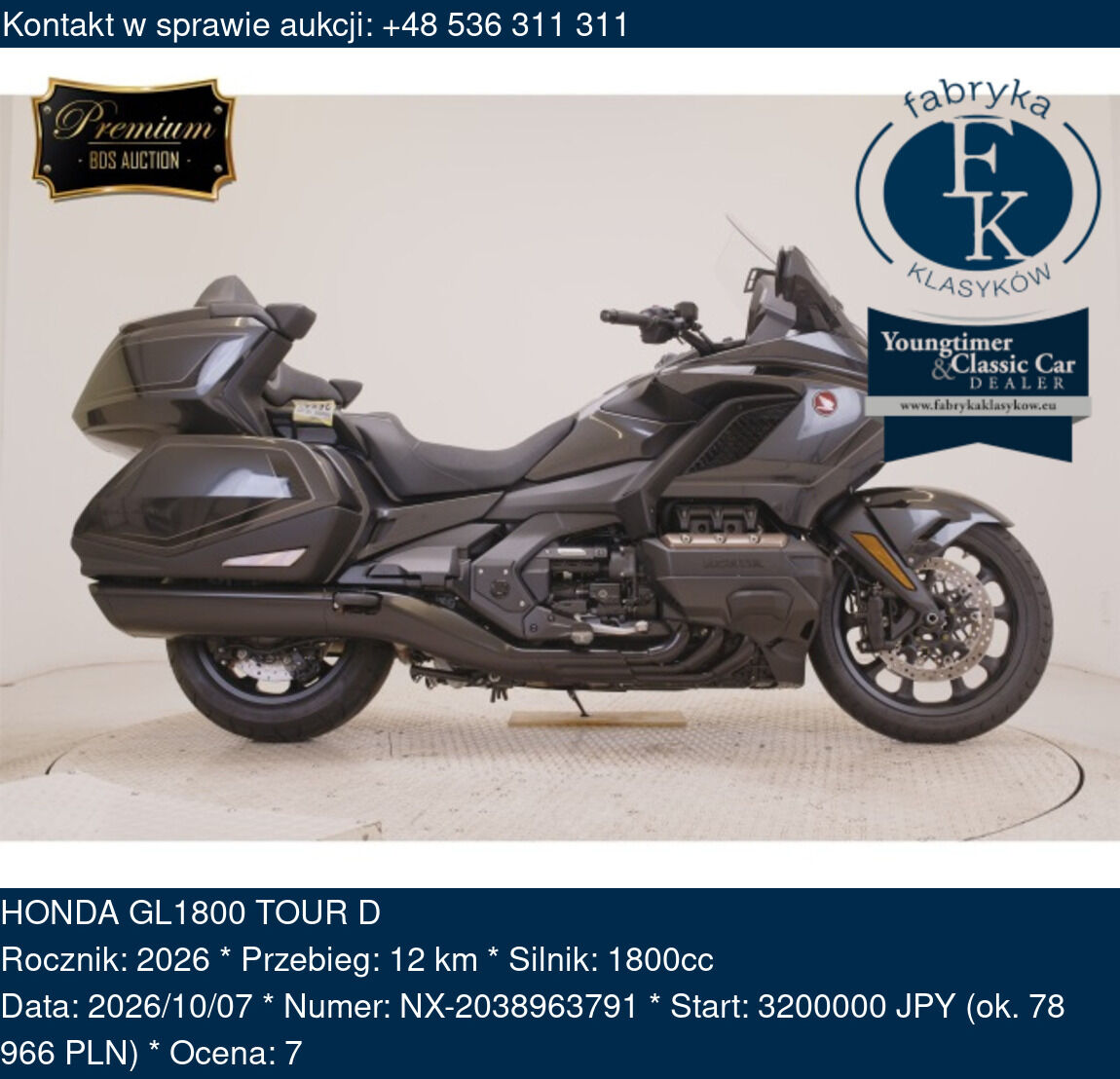 HONDA GL1800 TOUR D 2026 - zdjęcie 2