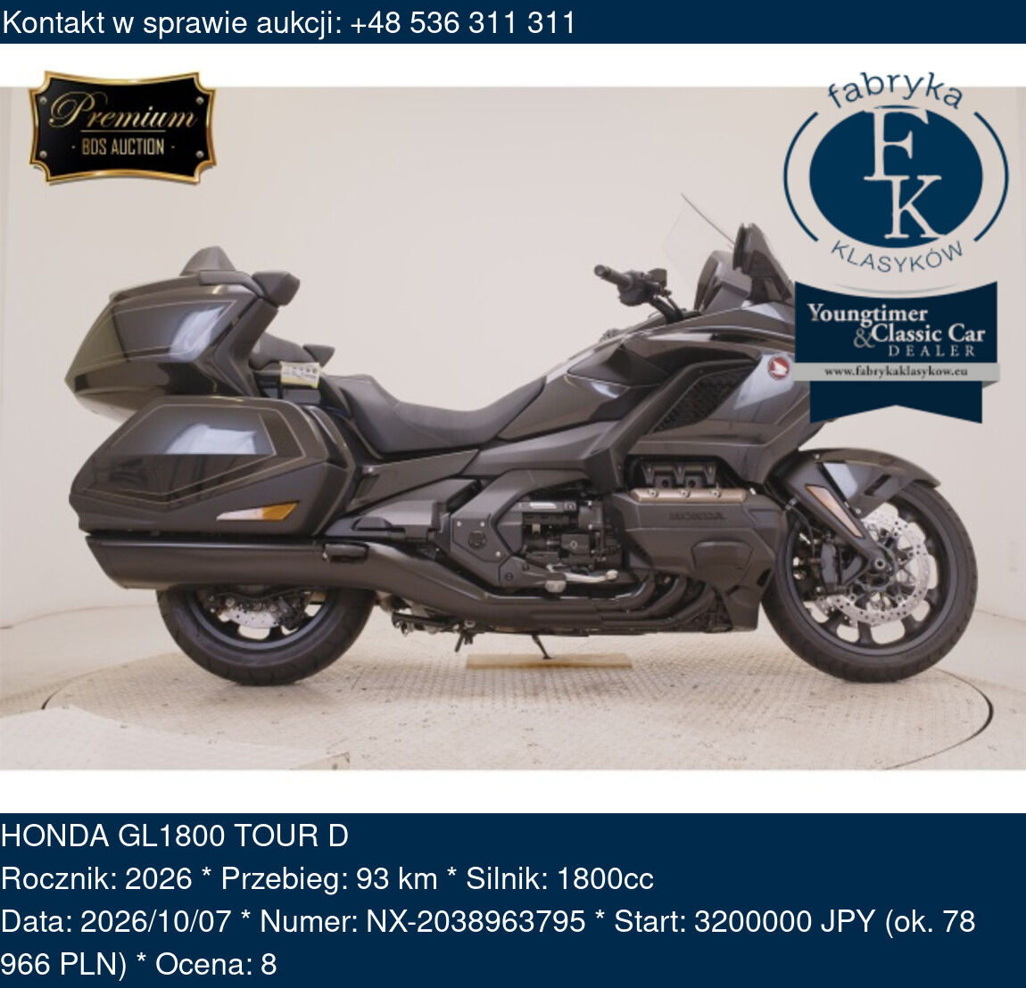 HONDA GL1800 TOUR D 2026 - zdjęcie 2
