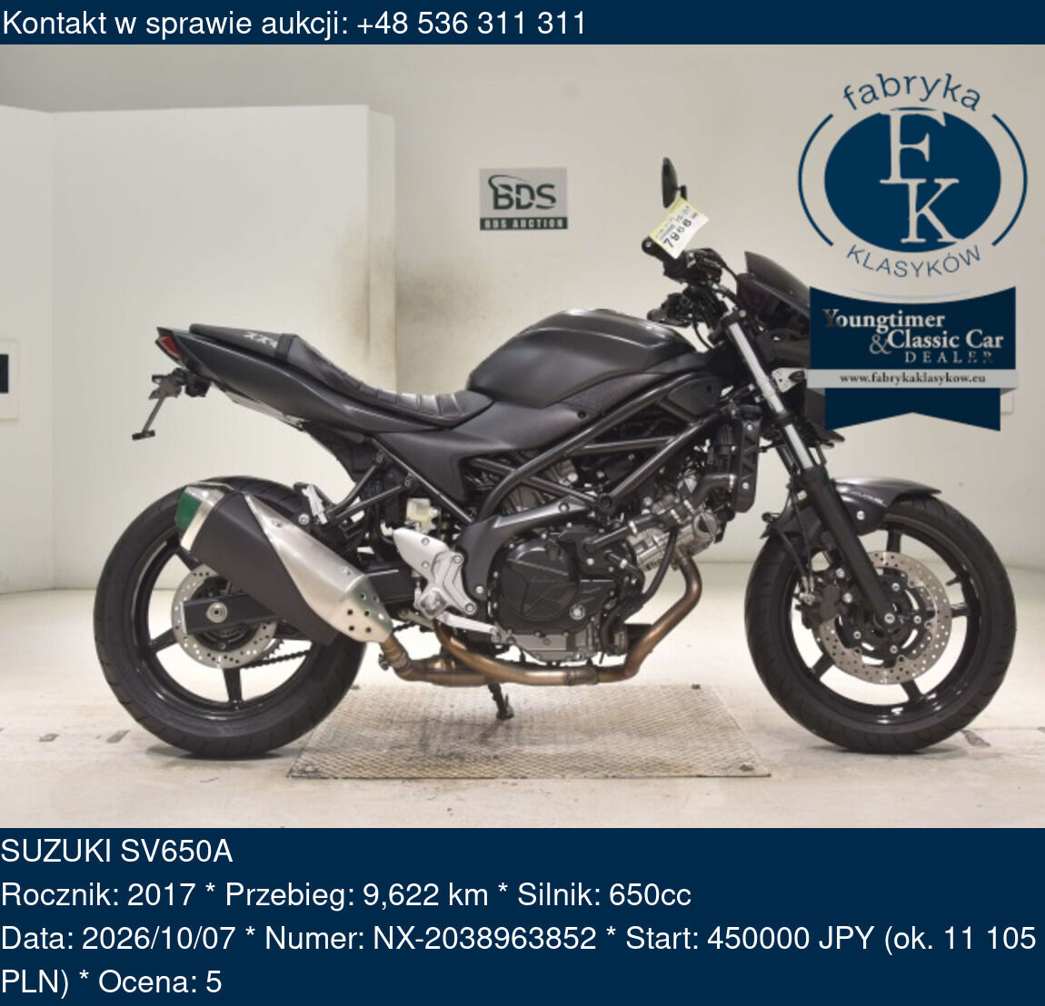 SUZUKI SV650A 2017 - zdjęcie 2