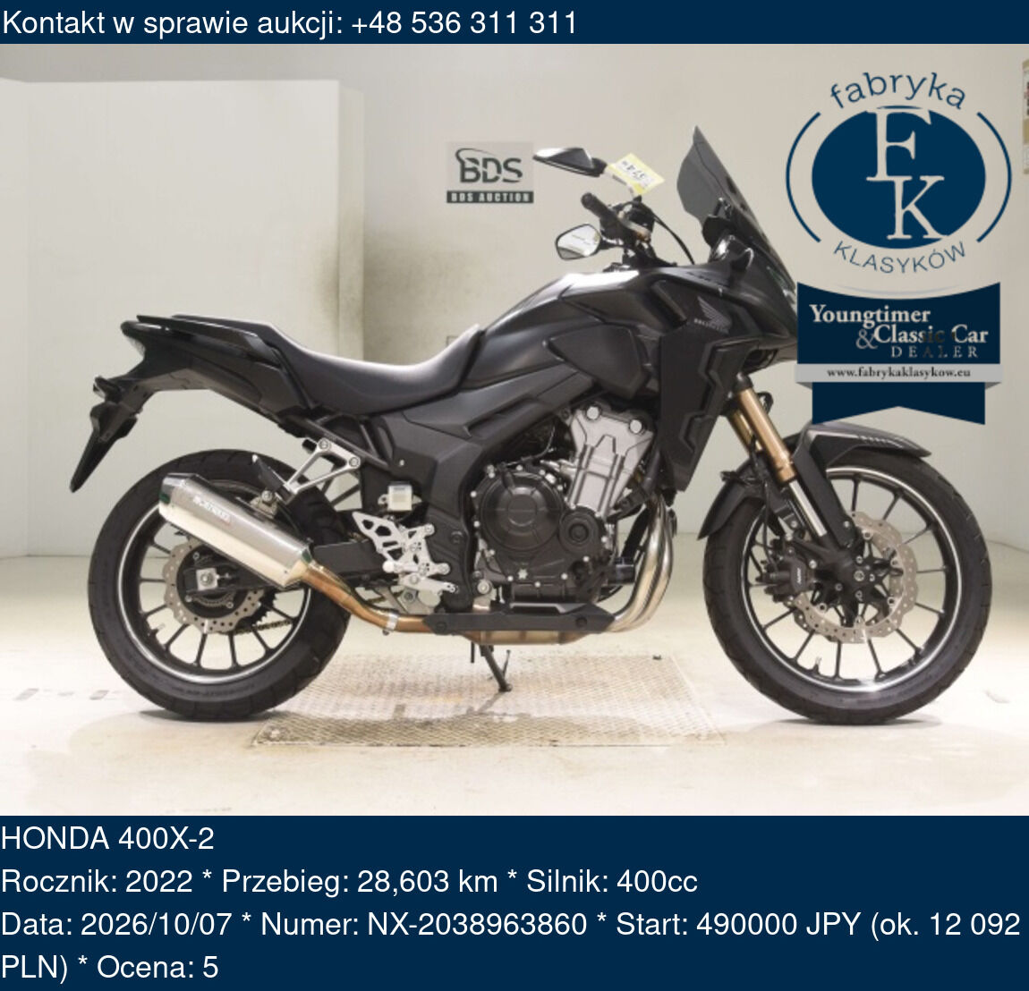 HONDA 400X-2 2022 - zdjęcie 2